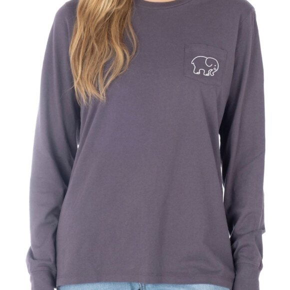 Ivory Ella Gray Long Sleeve Shirt Size Small - Picture 1 of 6